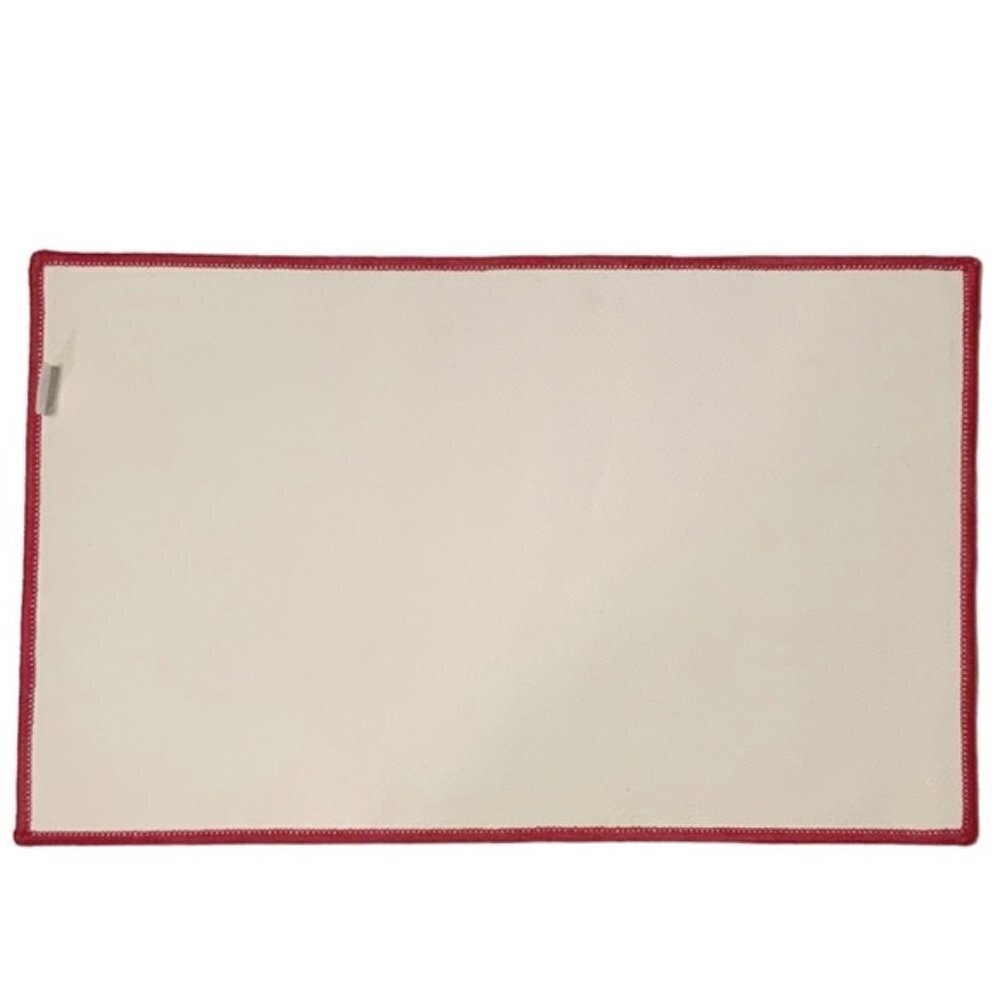Simply Holiday Rug Christmas Greetings Accent Scatter Mat Red White 17.5 X 28 - Picture 2 of 16